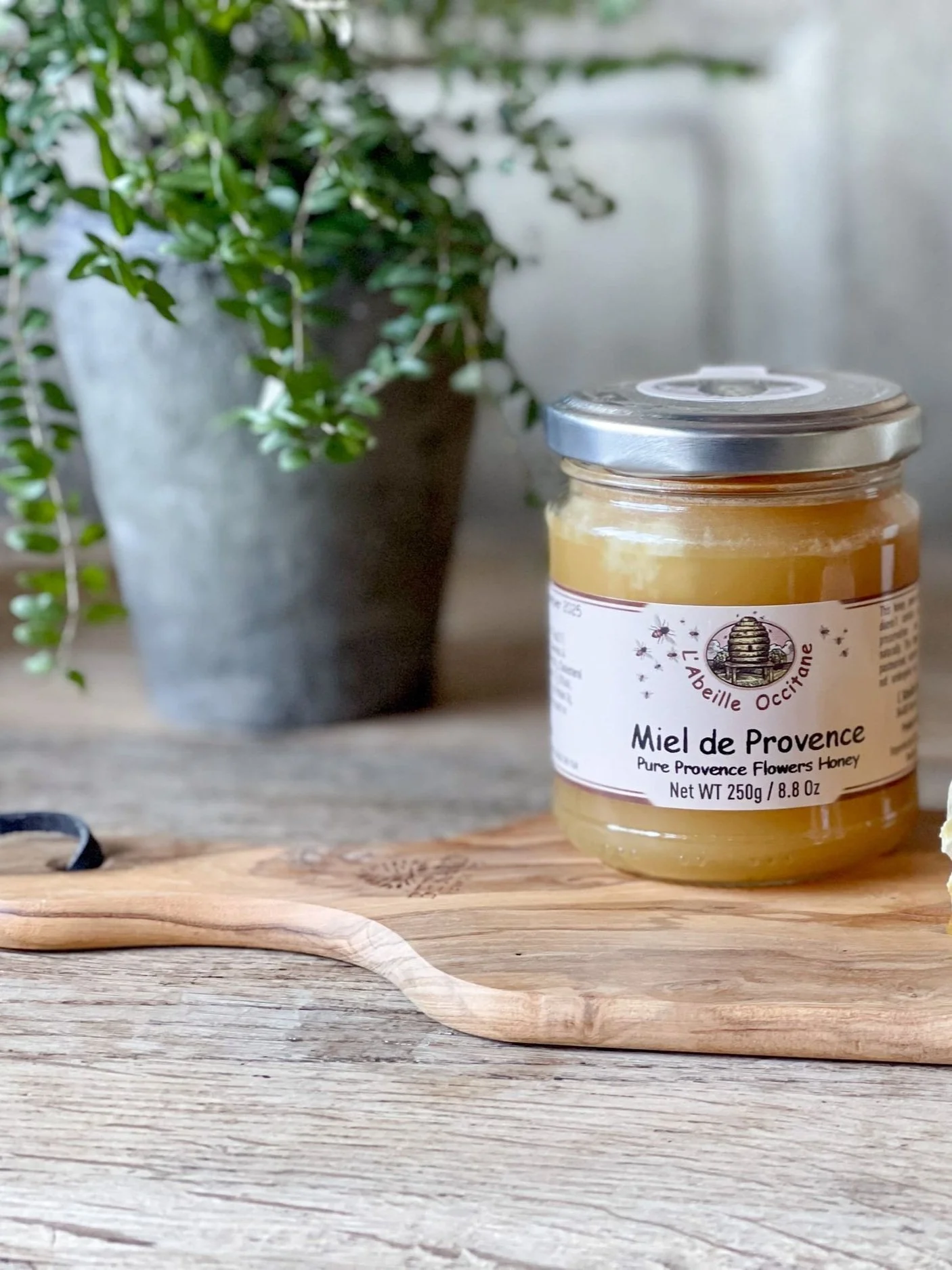 Glass Honey Jar Silver Plated Spoon Set | Bee & Flower Honey Pot